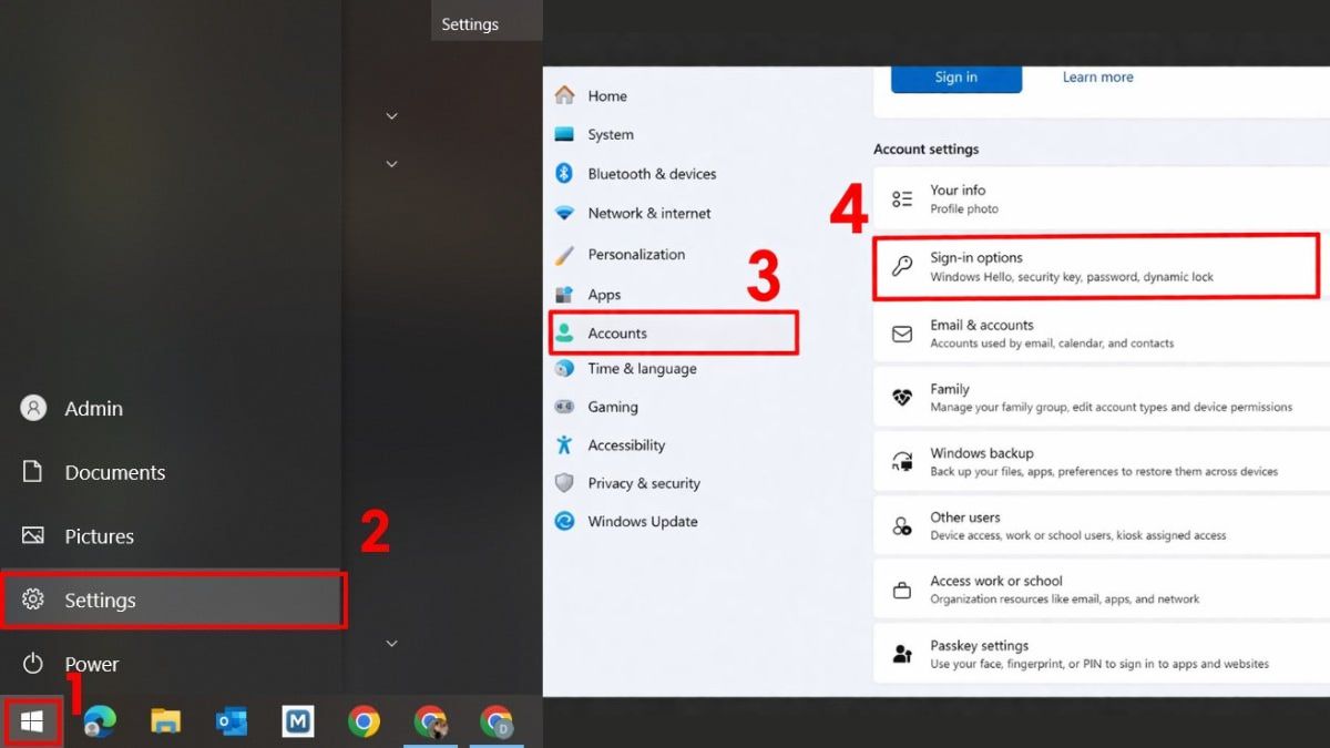Tắt mật khẩu trên máy tính Windows