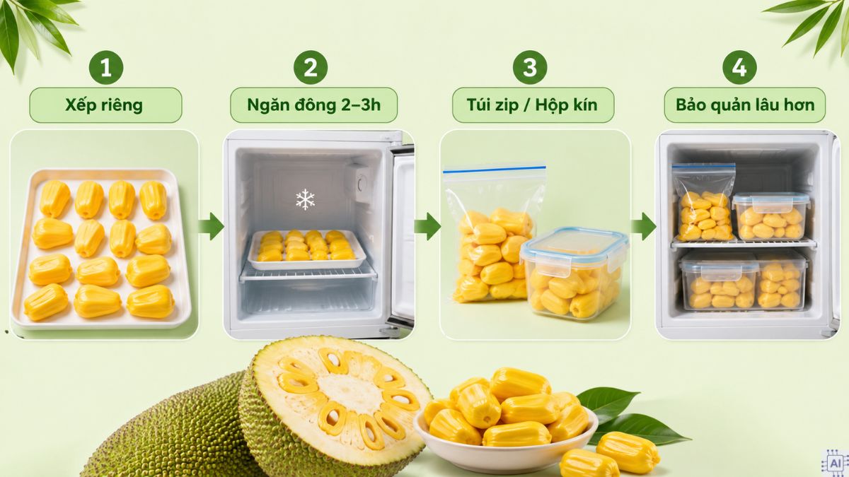 Hướng dẫn cấp đông mít đúng chuẩn