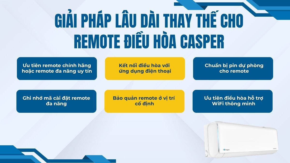 Giải pháp lâu dài thay thế cho remote điều hòa Casper