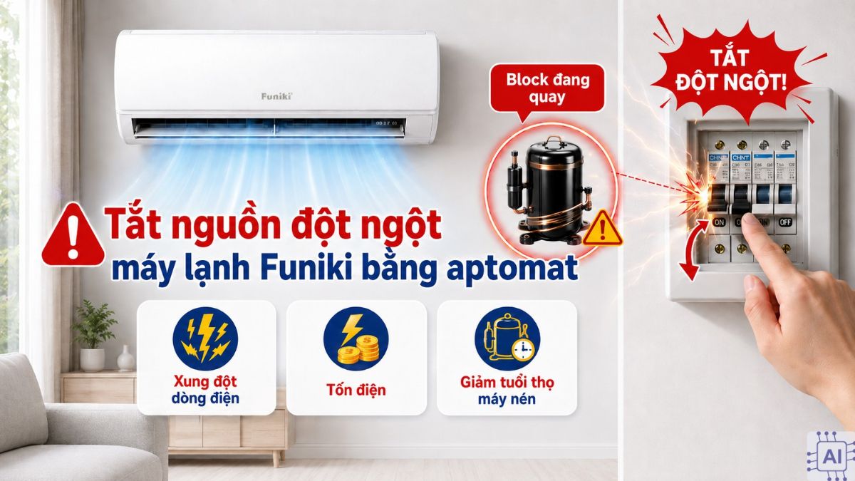 Những sai lầm phổ biến khi bật điều hòa Funiki không cần điều khiển