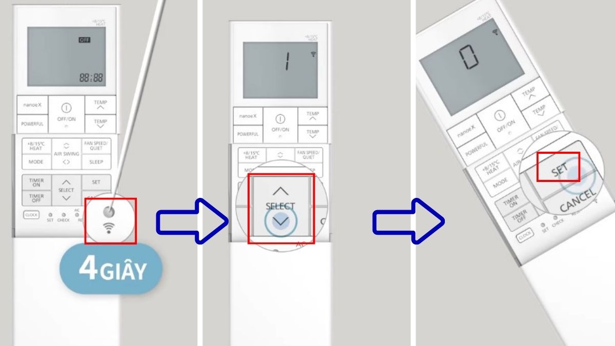 Sử dụng ứng dụng trên điện thoại để mở điều hòa Panasonic