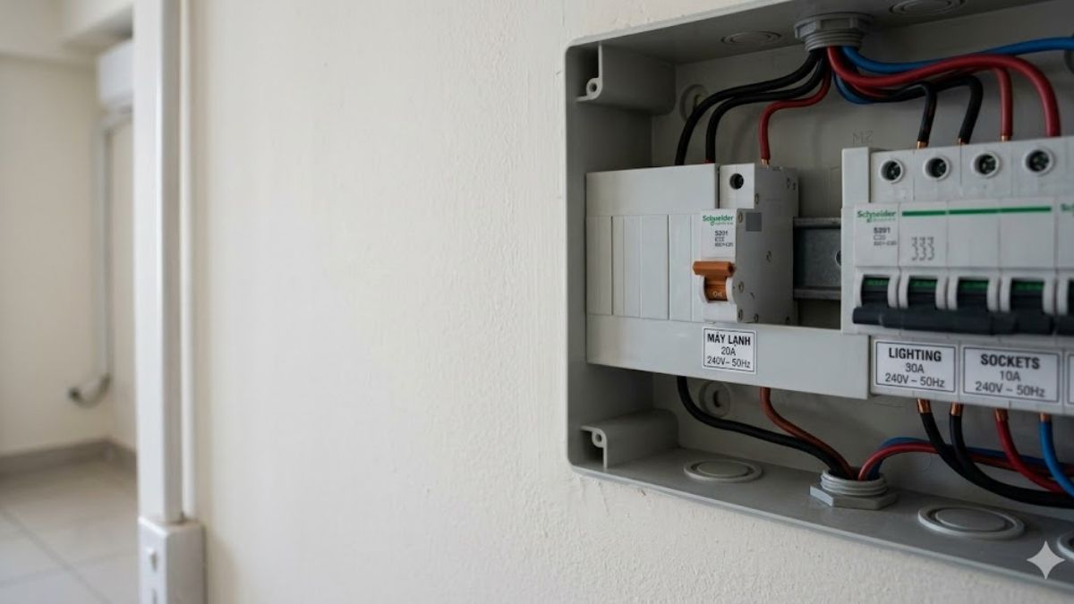 Bật điều hòa Panasonic thông qua cầu dao (aptomat)