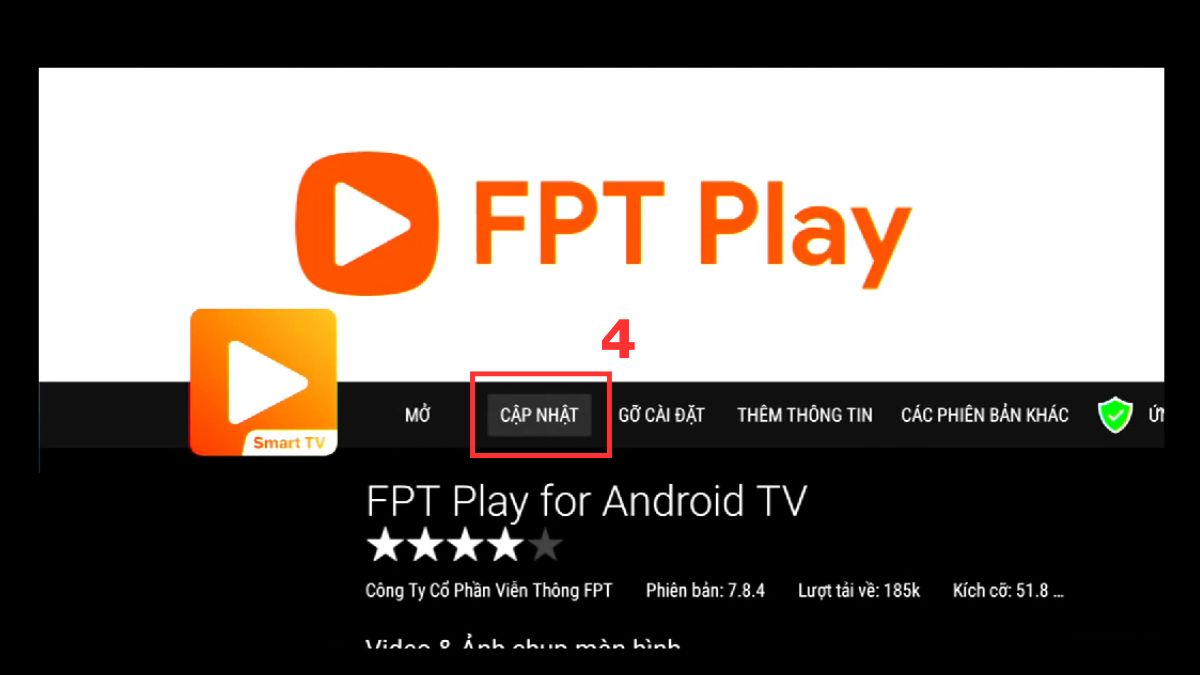 Hướng dẫn cập nhật FPT Play phiên bản mới nhất trên tivi