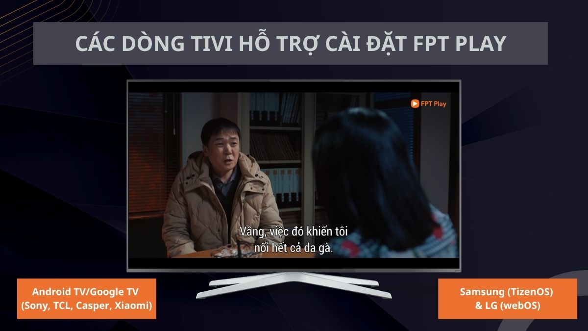 Các dòng tivi hỗ trợ cài đặt FPT Play