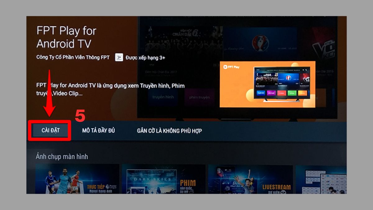 Cách cài đặt FPT Play trên Android TV