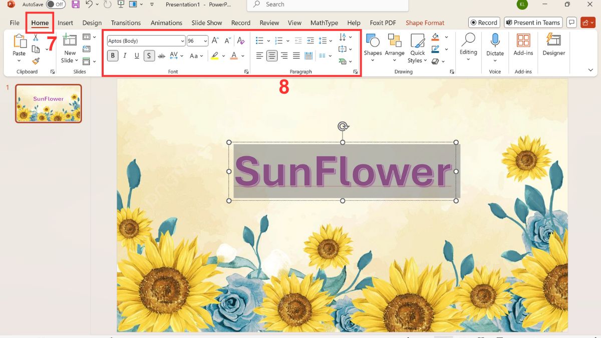 Chèn chữ vào ảnh bằng WordArt