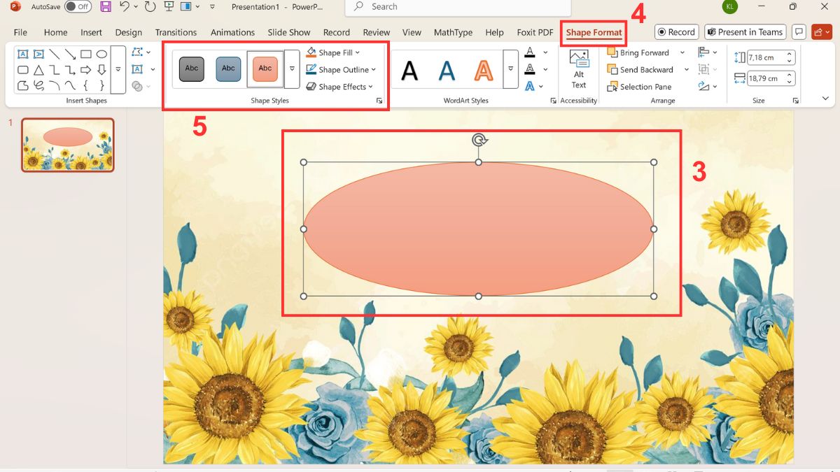Chèn chữ vào ảnh bằng Shapes