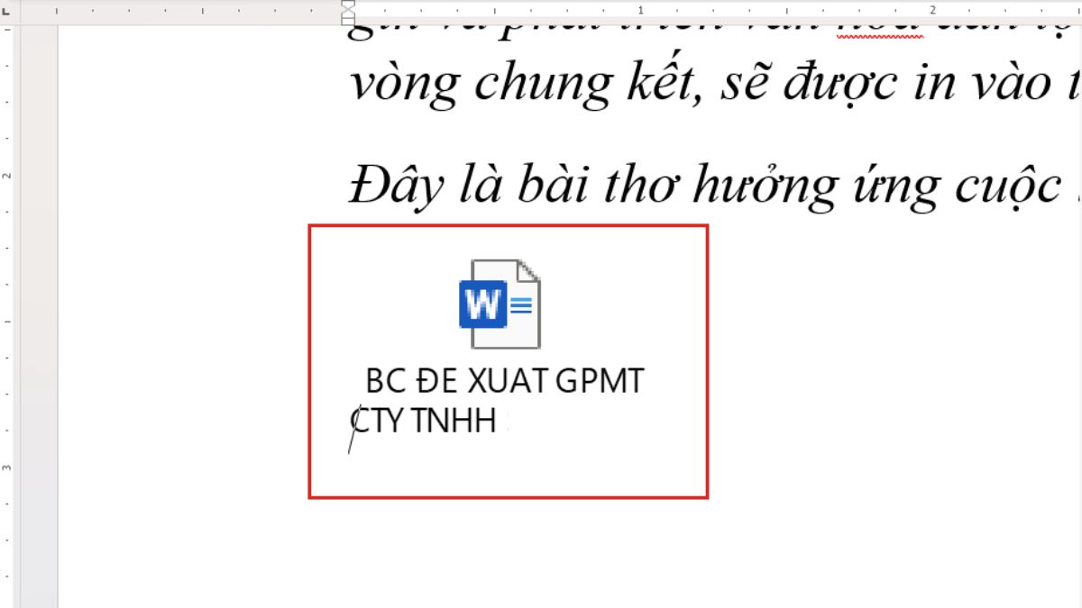 Kéo thả file Word trực tiếp vào tài liệu Word