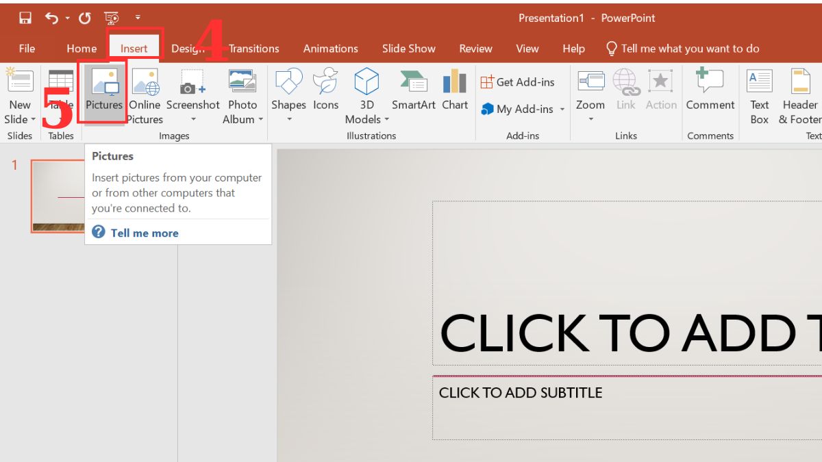 Tải sticker từ bên ngoài và chèn vào PowerPoint
