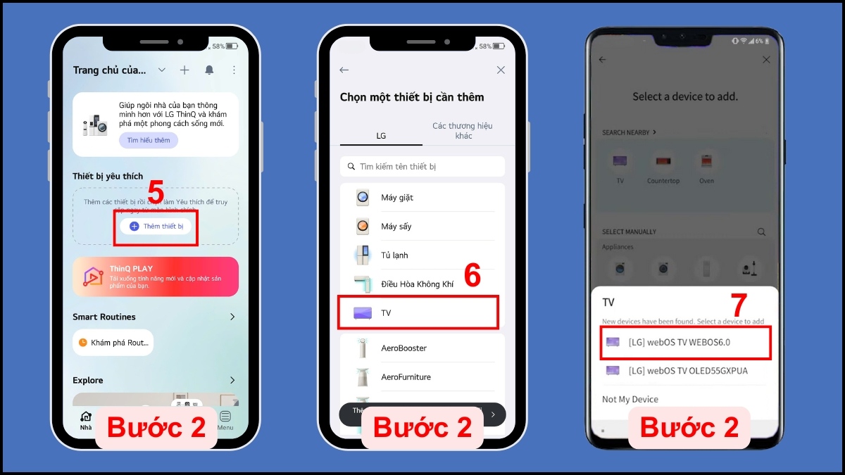 Sử dụng ứng dụng LG ThinQ trên điện thoại