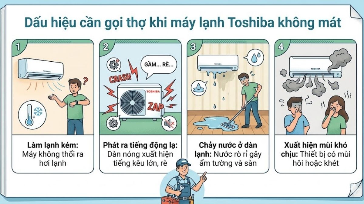 Gọi kỹ thuật đến sửa nếu không thể tự xử lý