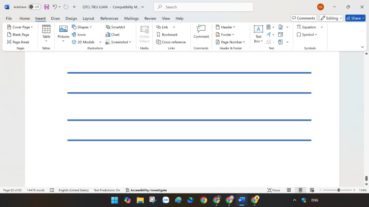 Cách chia giấy A4 thành 2 phần trong Word bằng Text Box