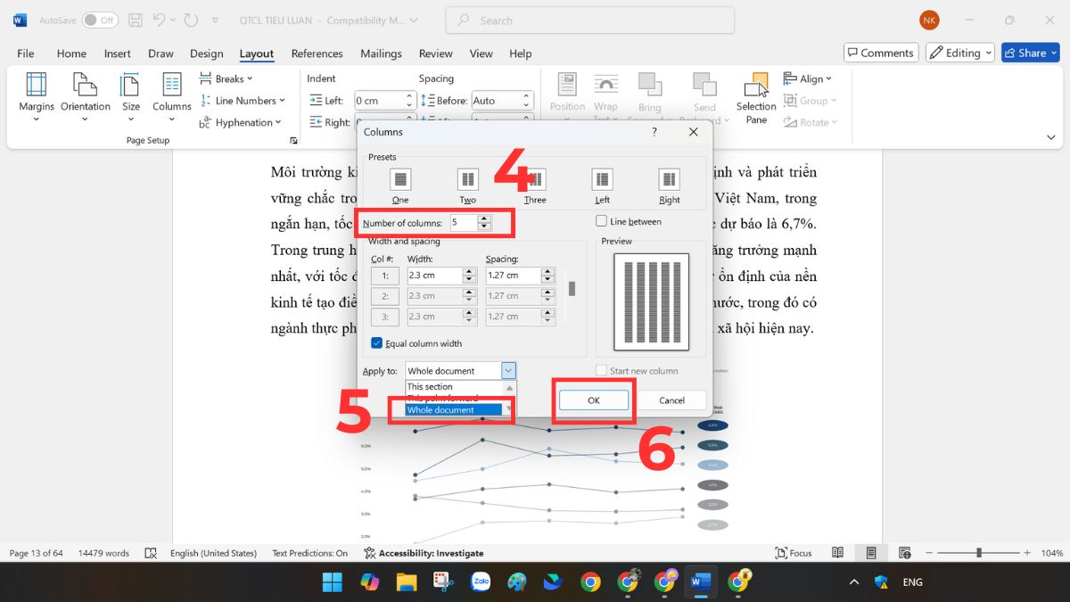 Hướng dẫn chia trang Word thành nhiều cột