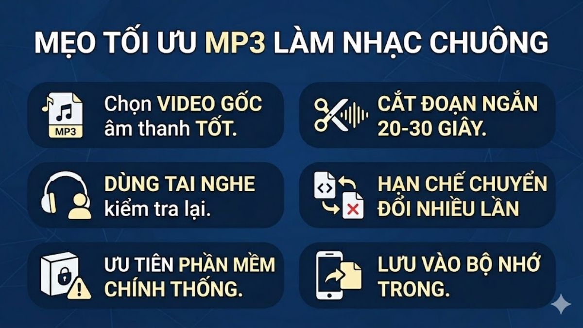 Mẹo tăng chất lượng MP3 làm nhạc chuông