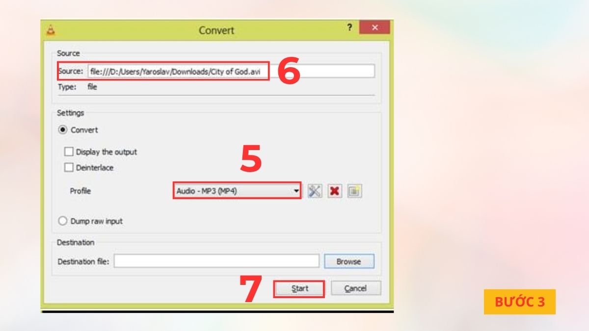 Tiến hành chuyển định dạng từ video sang định dạng MP3