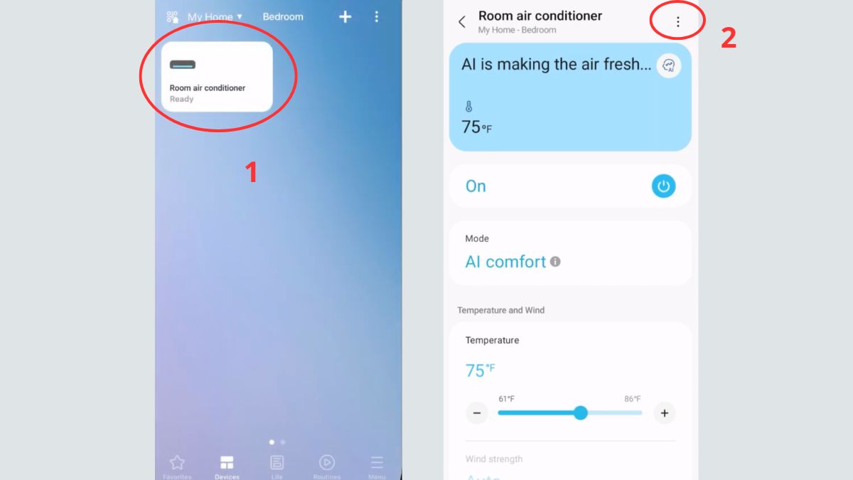 Chuyển đổi độ F sang độ C trên app SmartThings