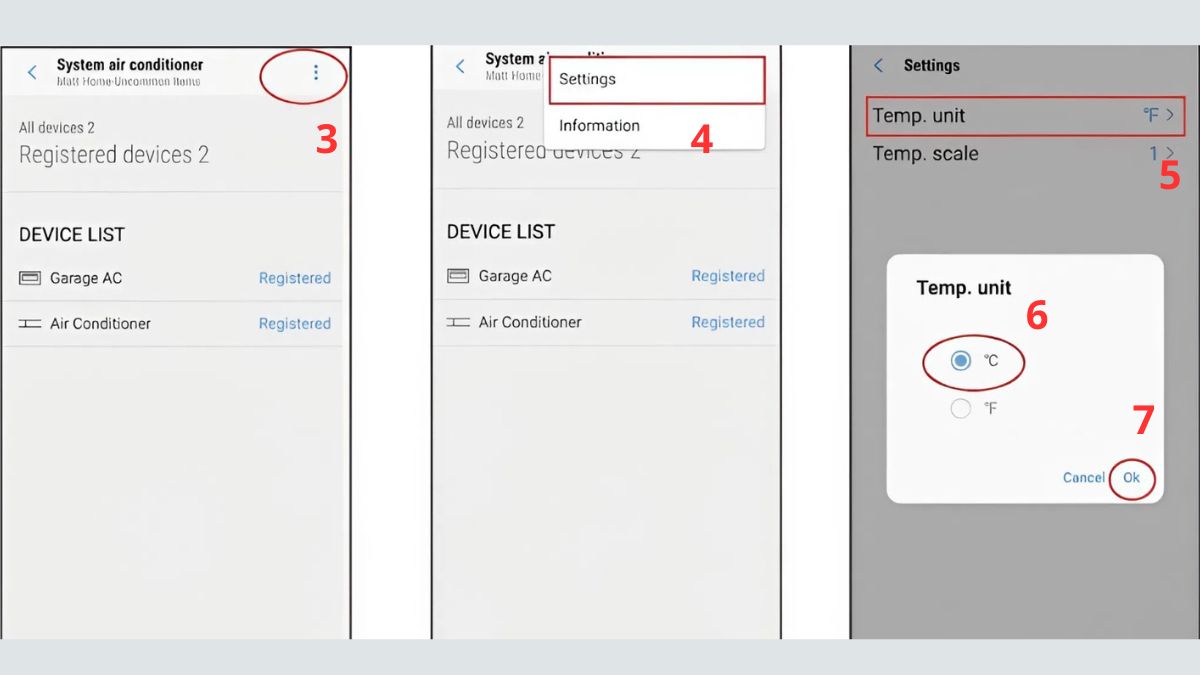 Chuyển đổi độ F sang độ C trên app SmartThings