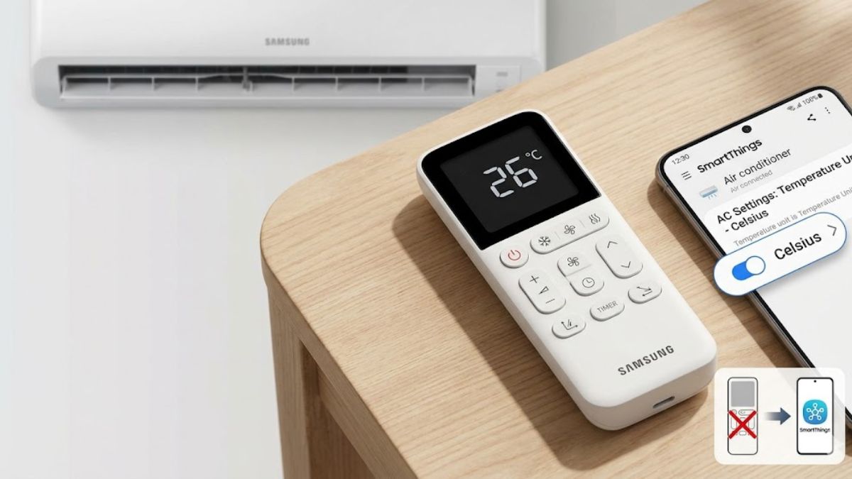 Remote không có nút chuyển đổi làm không thể chuyển được sang độ C từ độ F