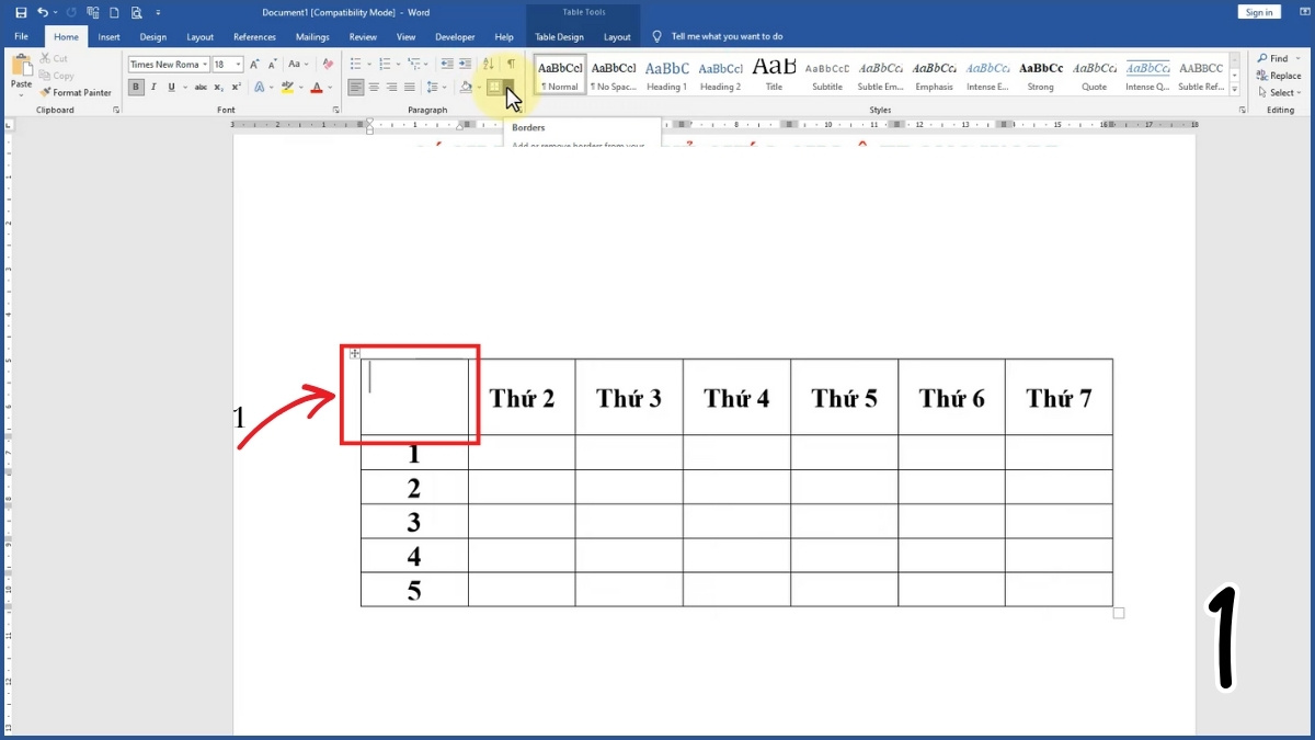 Dùng kết hợp Cell Split và Format để tạo gạch chéo