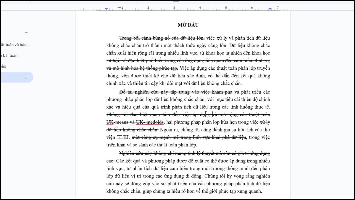 Gạch ngang chữ vừa đủ để văn bản rõ ràng, tường minh