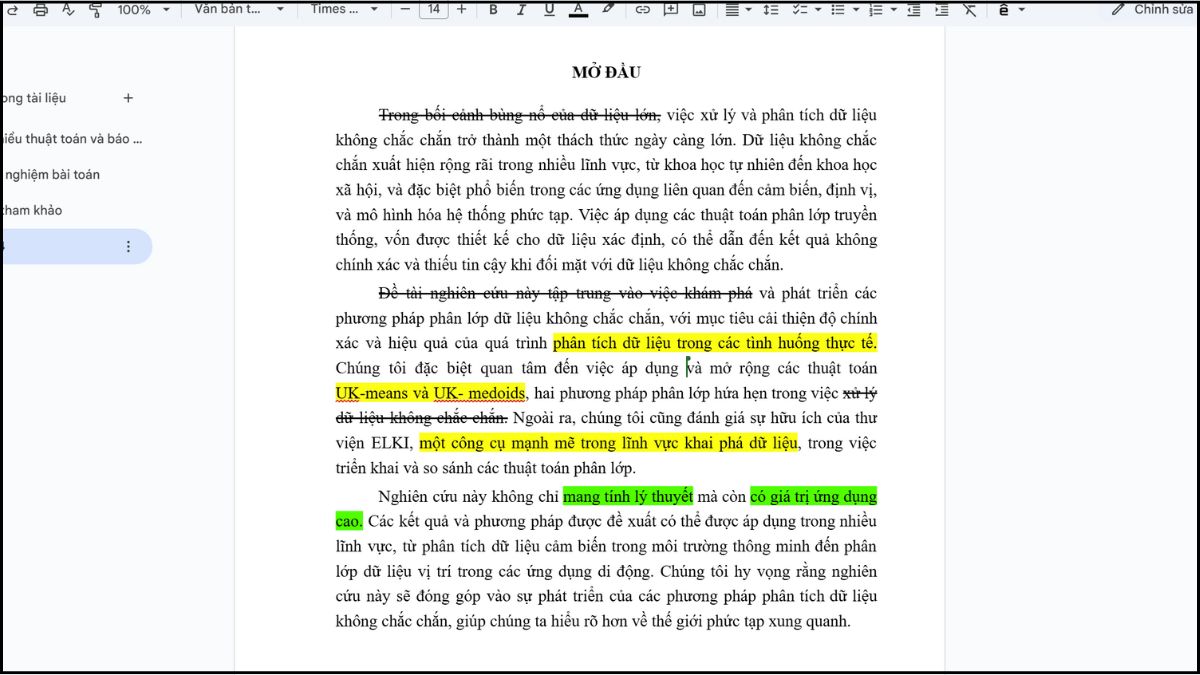 Kết hợp gạch ngang cùng màu chữ giúp phân loại thông tin nhanh
