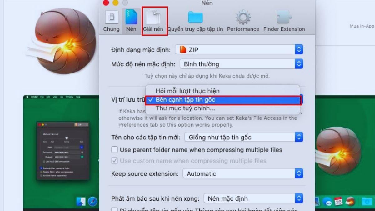 Cách giải nén file RAR trên MacBook qua Keka