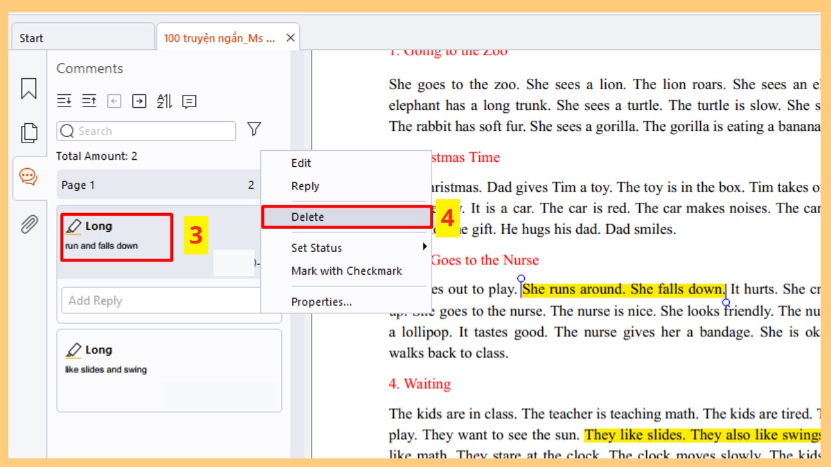 Cách tìm kiếm và xóa bỏ các đánh dấu highlight trong Foxit Reader