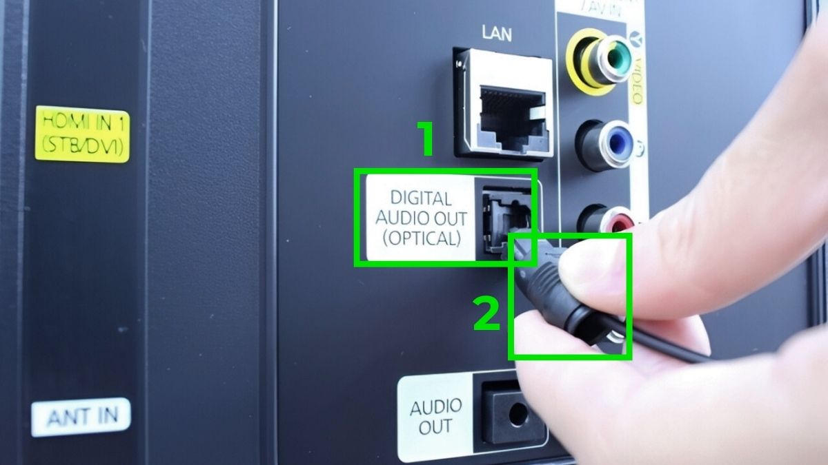 Kết nối tivi lg với amply bằng cổng Optical