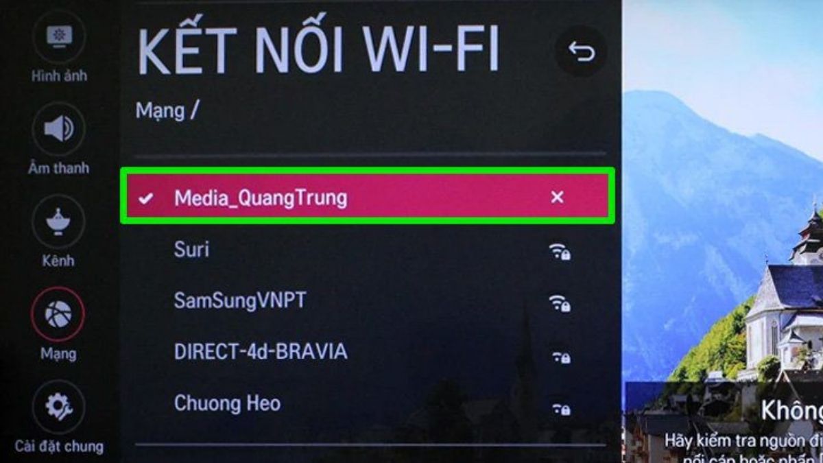 Kiểm tra nhanh tivi có hỗ trợ WiFi hay không