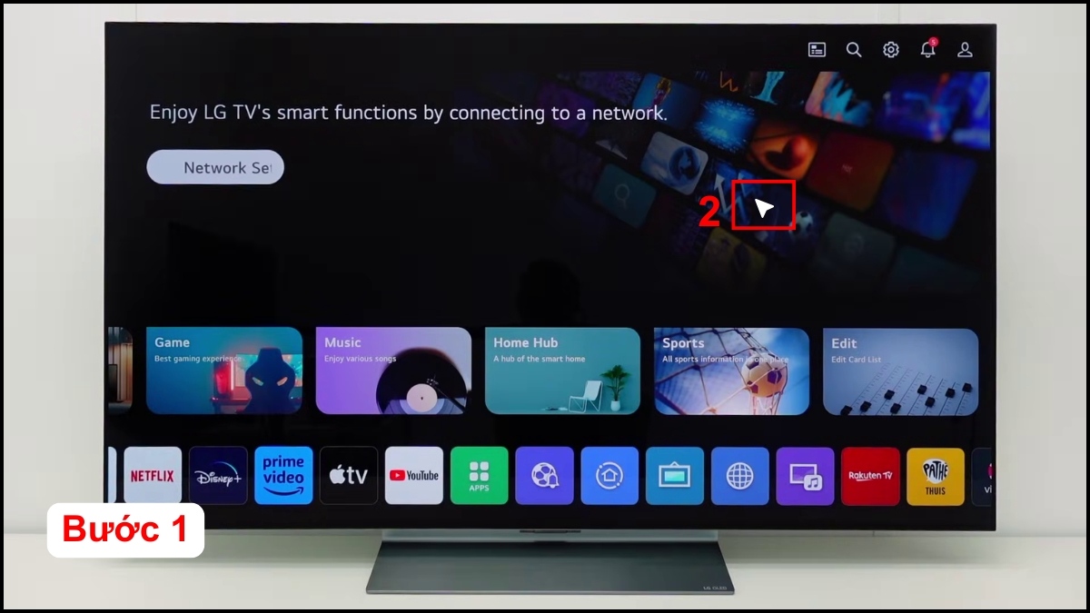 Kết nối WiFi cho tivi LG dùng chuột
