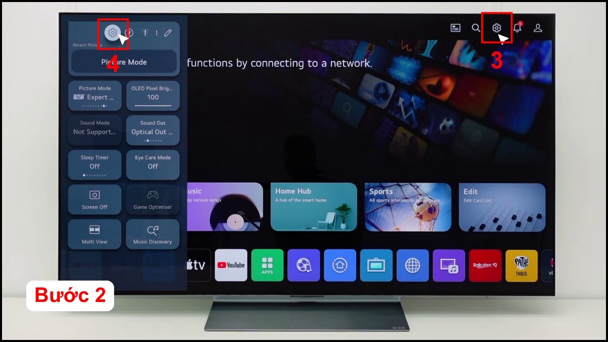 Kết nối WiFi cho tivi LG dùng chuột
