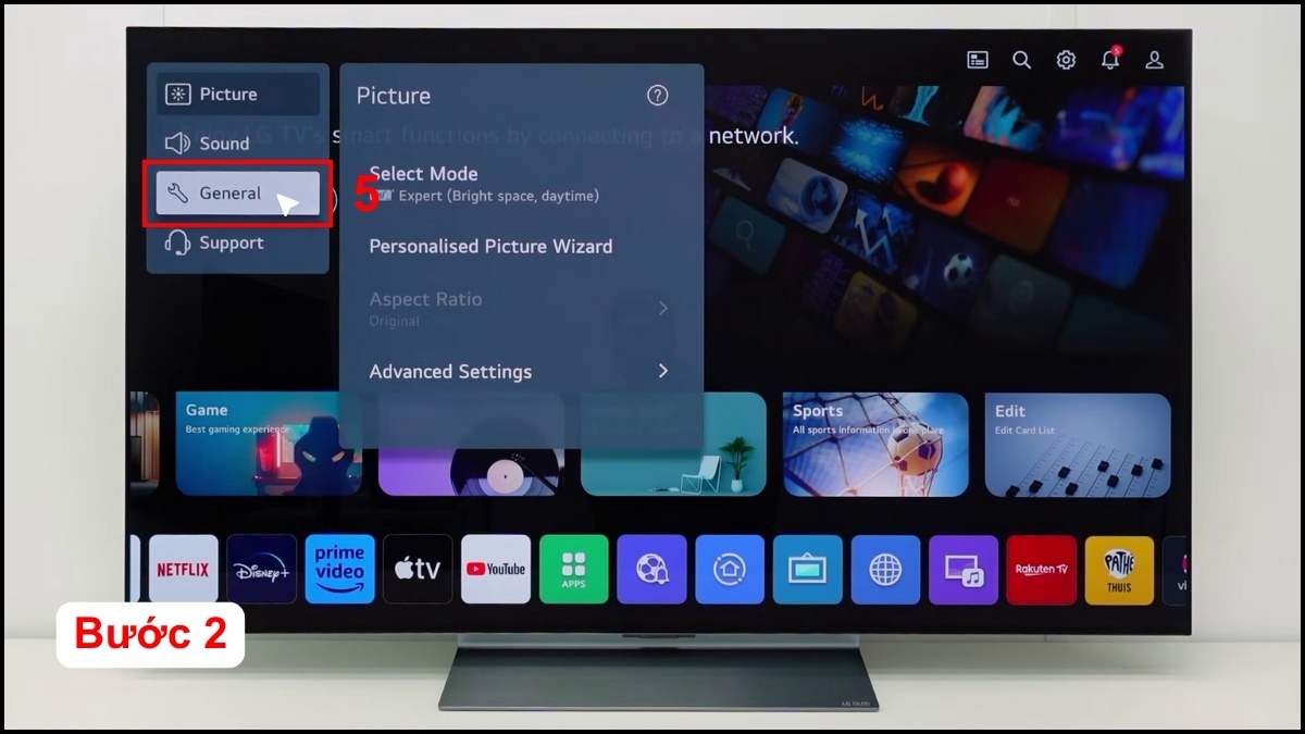 Kết nối WiFi cho tivi LG dùng chuột