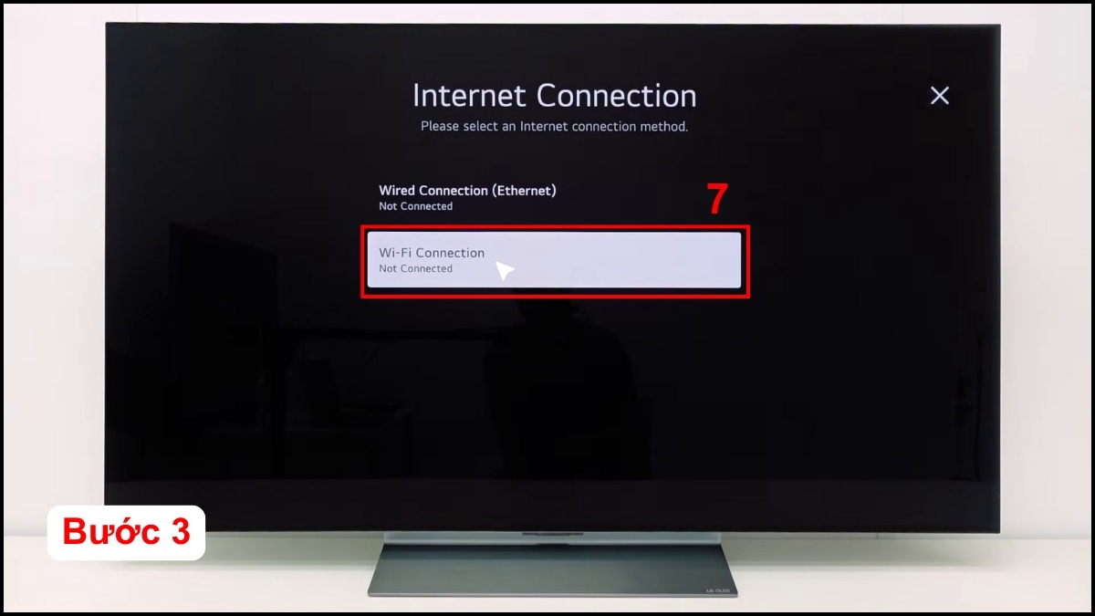 Kết nối WiFi cho tivi LG dùng chuột