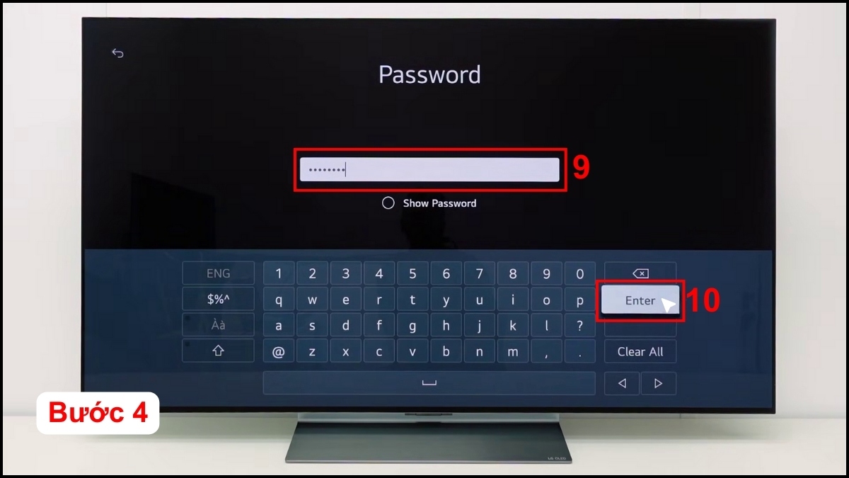 Thiết lập WiFi cho tivi LG dùng chuột