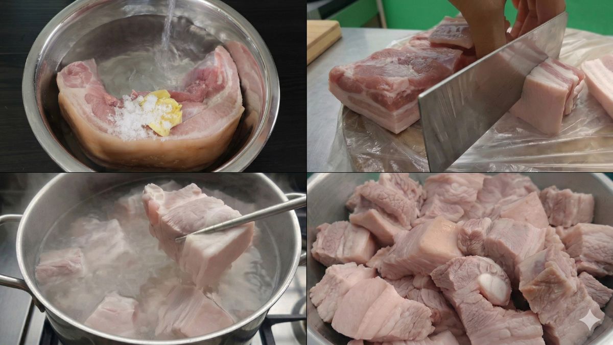 Sơ chế thịt sạch và khử mùi trước khi bắt đầu nấu