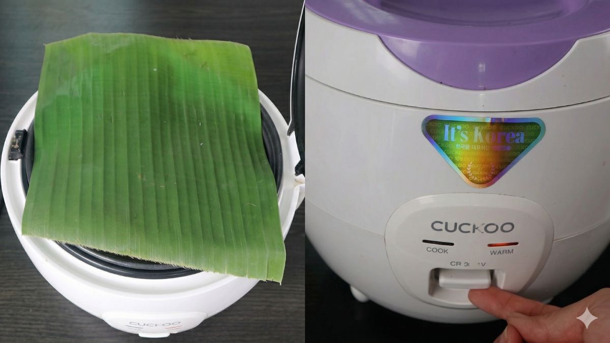 Tiến hành nấu bằng nồi cơm điện