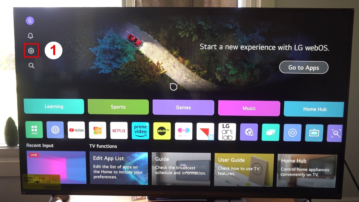 Kiểm tra model tivi LG trong phần cài đặt