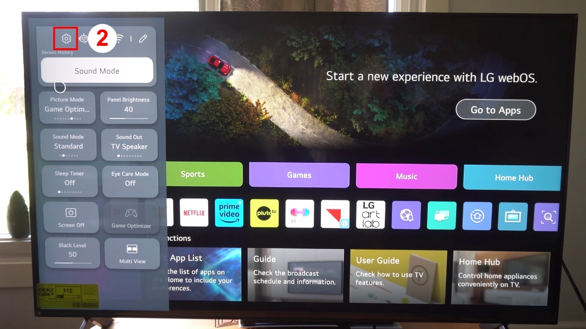 Kiểm tra model tivi LG trong phần cài đặt