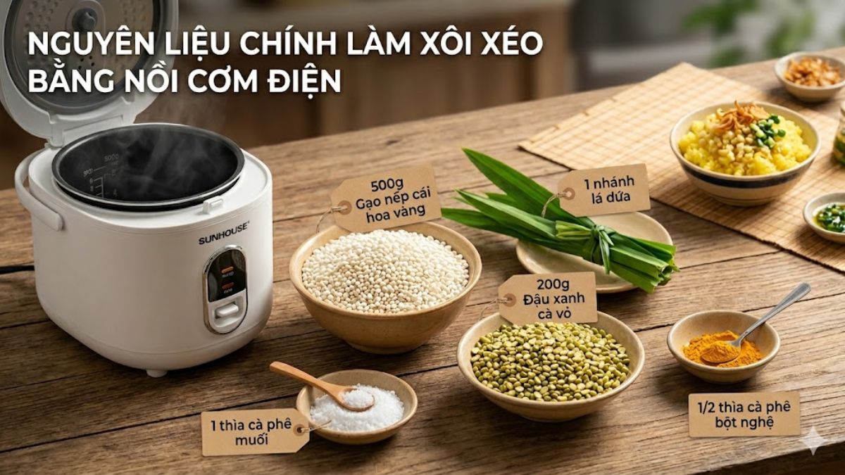 Nguyên liệu chính làm món xôi xéo