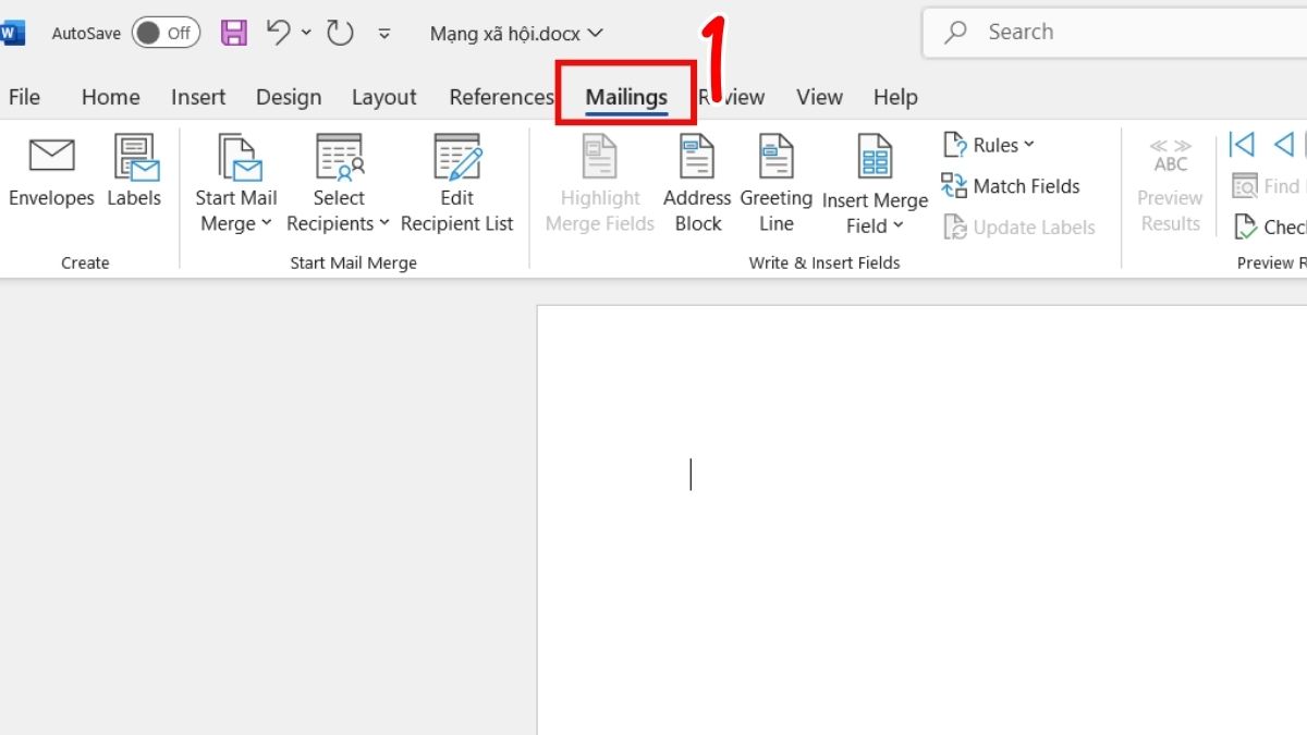 Dùng Mail Merge để liên kết dữ liệu nhiều bản ghi