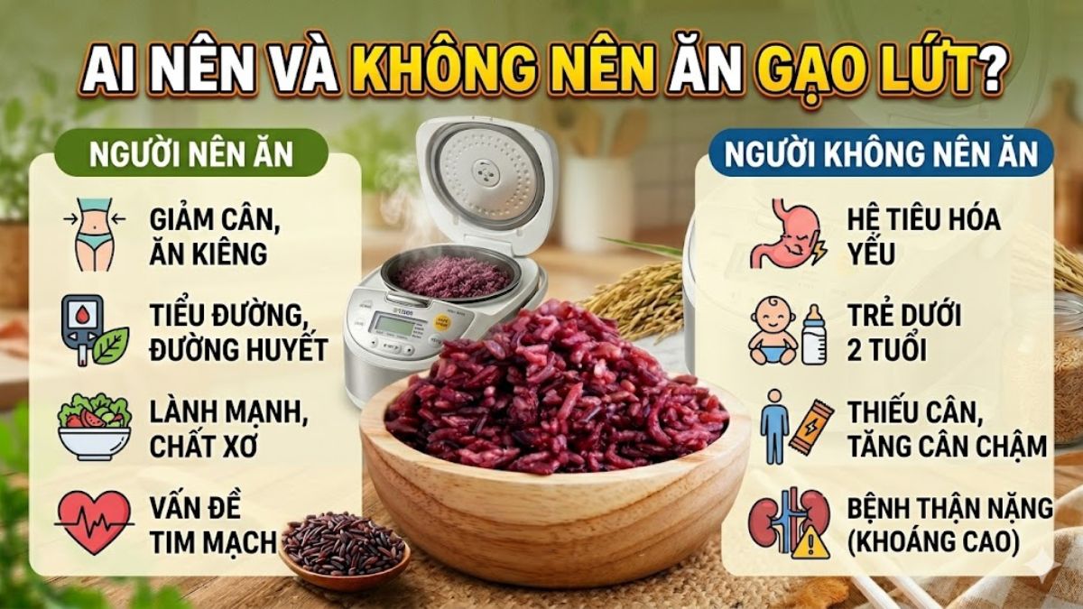 Đối tượng phù hợp và không phù hợp khi sử dụng gạo lứt