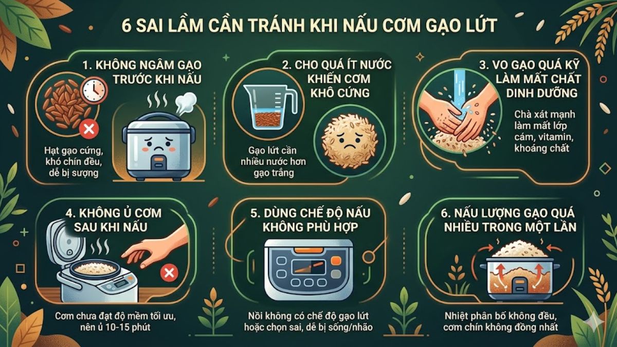 Những sai lầm cần tránh khi nấu cơm gạo lứt