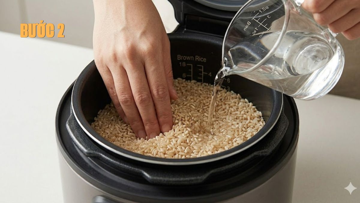 Cách nấu cơm gạo lứt bằng nồi cơm điện dẻo thơm như cơm trắng