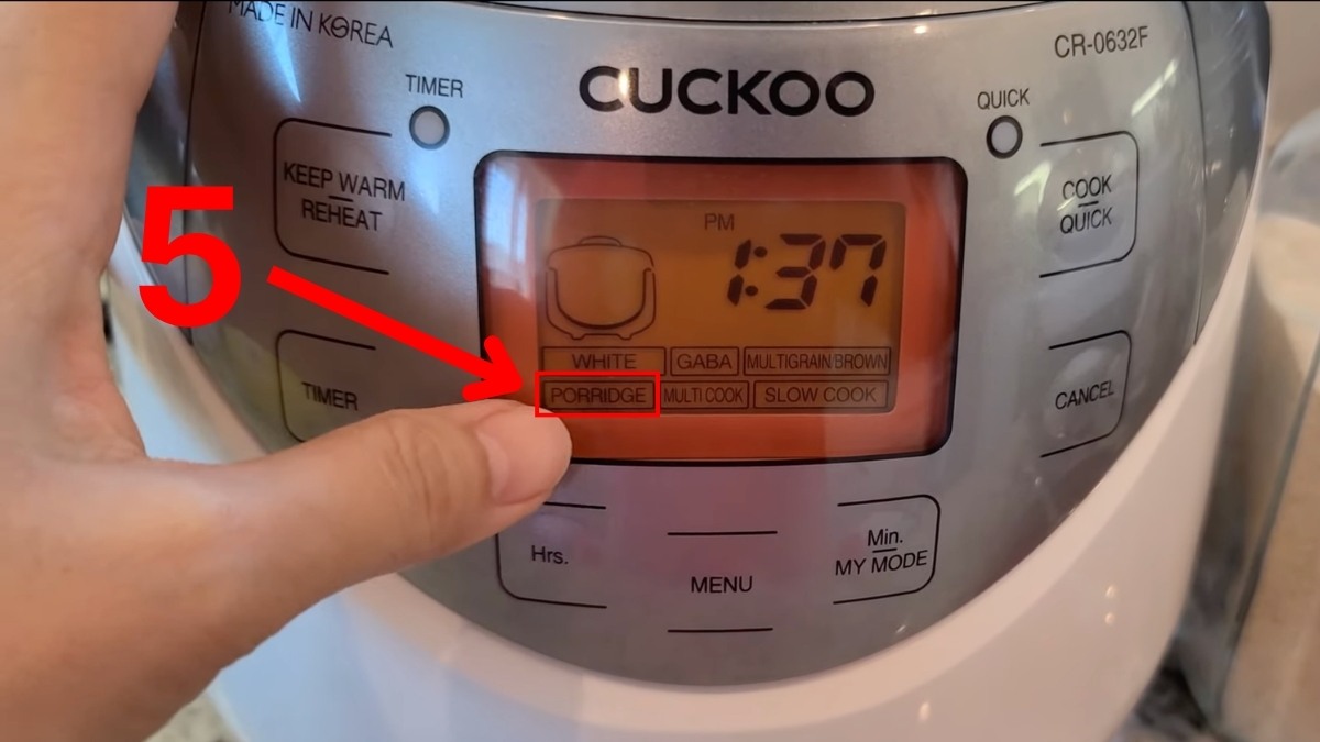 Thiết lập chế độ nấu