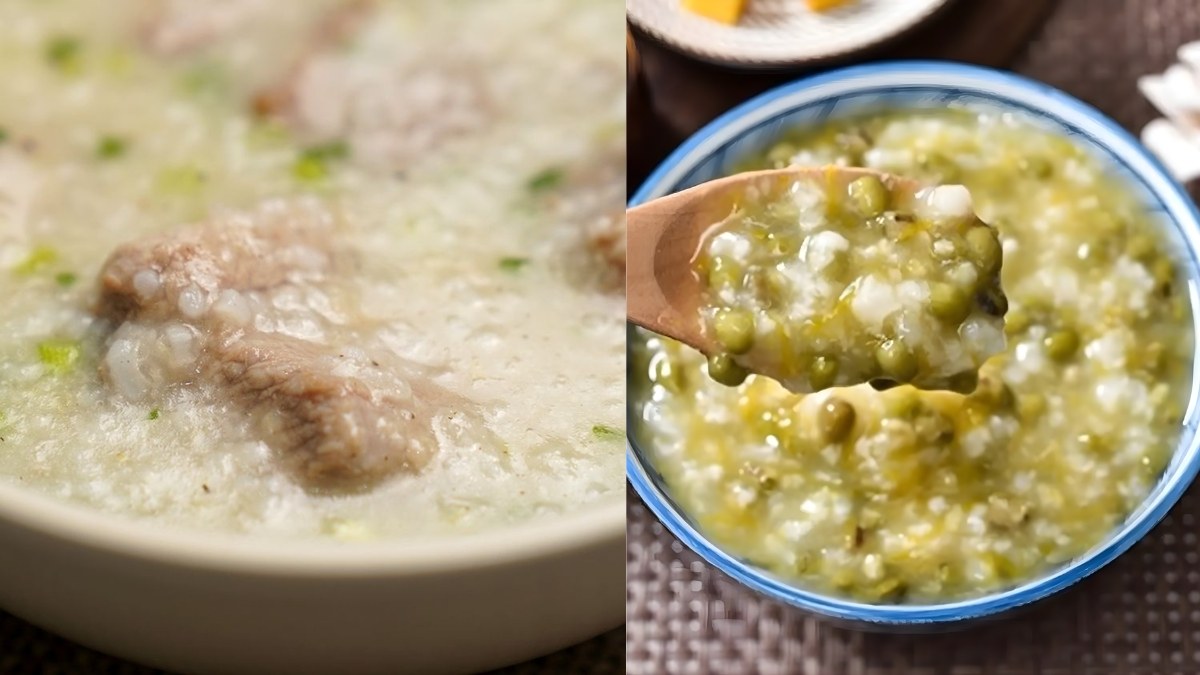 Cháo xương heo đậu xanh