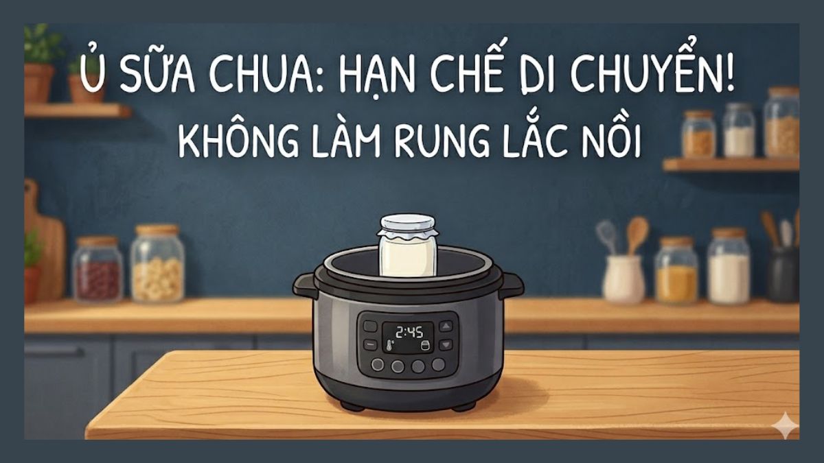 Không di chuyển khi đang ủ sữa chua bằng nồi cơm điện
