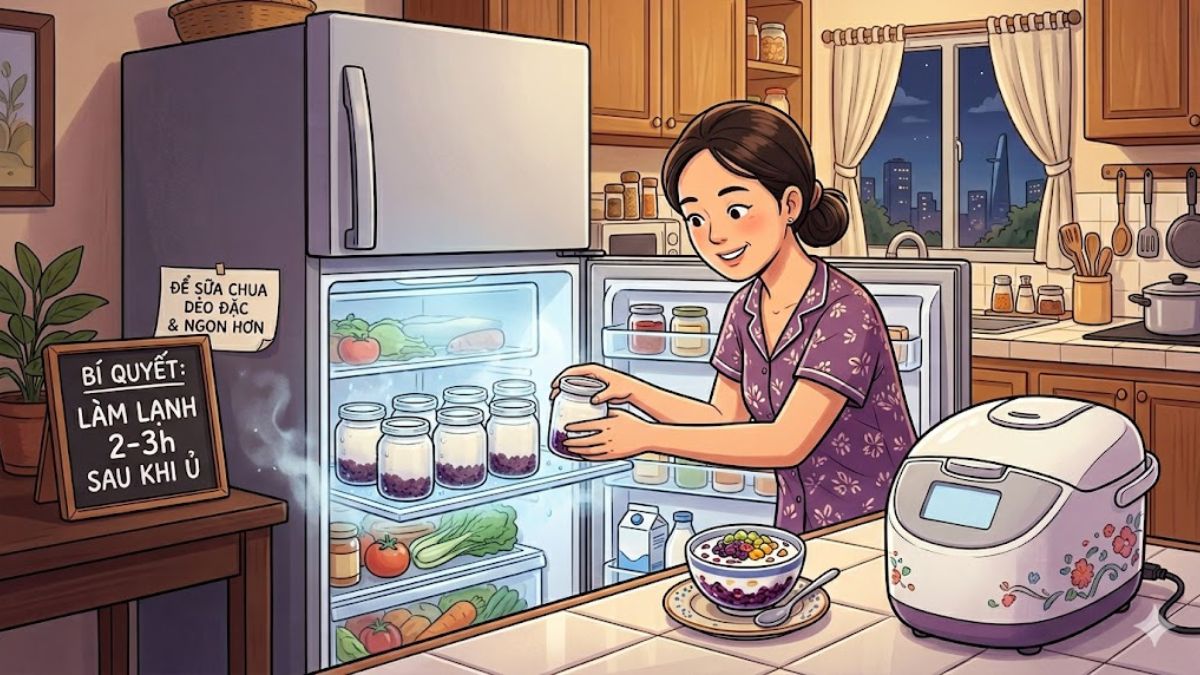 Cần làm lạnh đúng cách sau khi ủ sữa chua