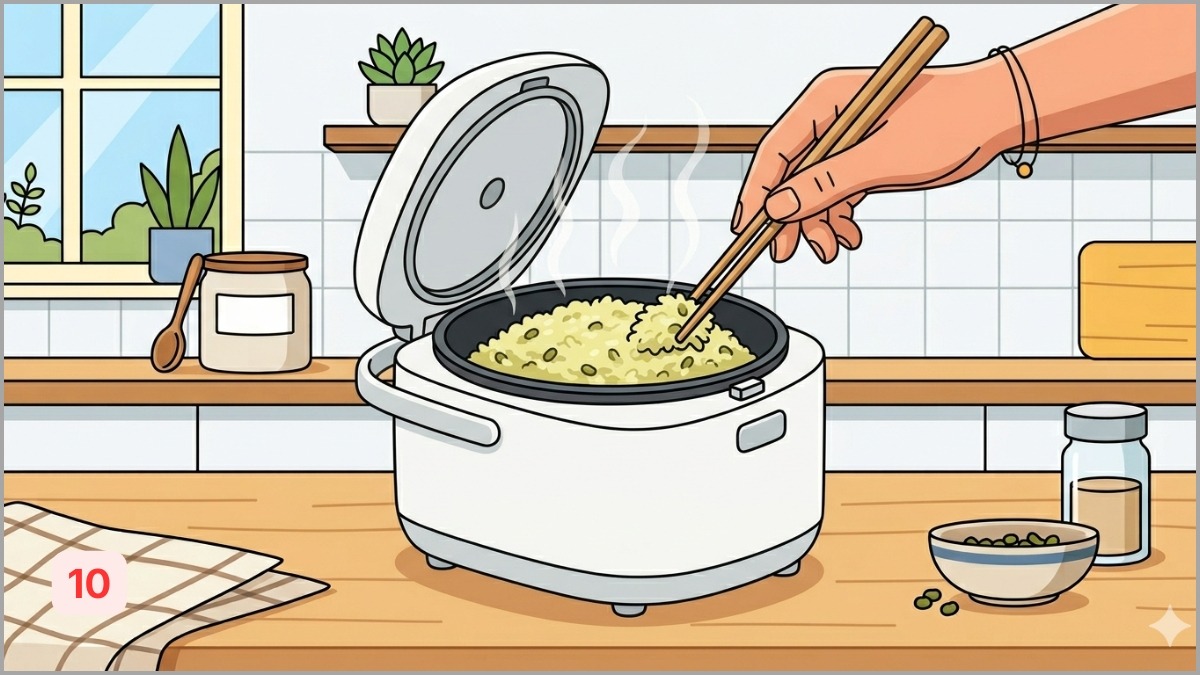 Ủ xôi và hoàn thiện món ăn