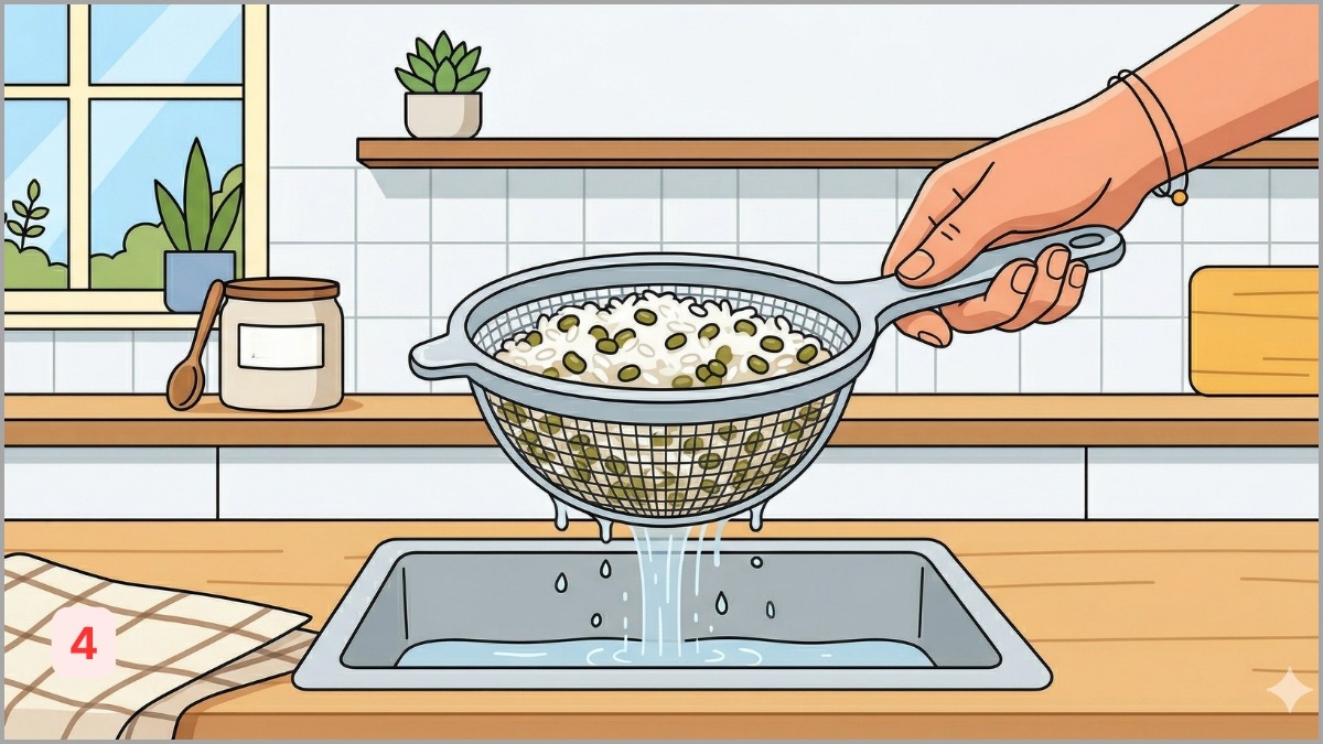 Thêm chút muối tinh và chống dính nồi cơm điện bằng dầu ăn