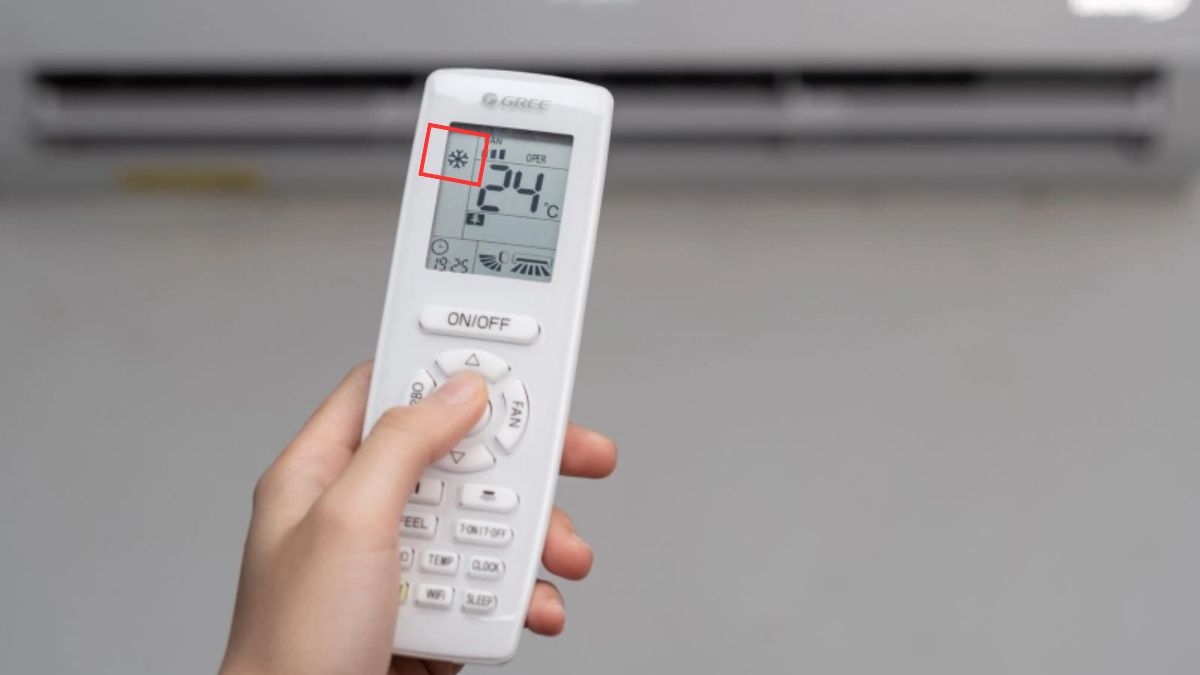 Biểu tượng bông tuyết (Cool) trên điều hòa 2 chiều